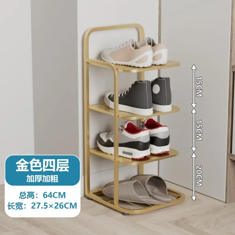 étagère à chaussures moderne en métal pour un rangement vertical élégant - vue 10 sur 12