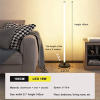 Lampadaire LED moderne longue bande lumineuse chambre salon Luminaire étude éclairage Vertical chambres de chevet décor luminaires Lustre