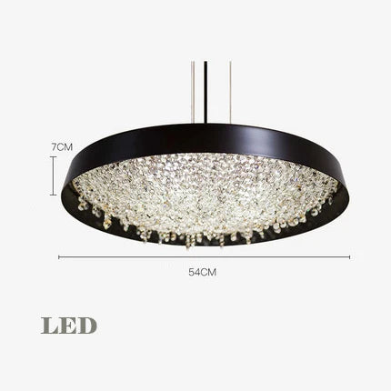 lustre en cristal moderne noir et blanc pour décoration intérieure - vue 8 sur 12