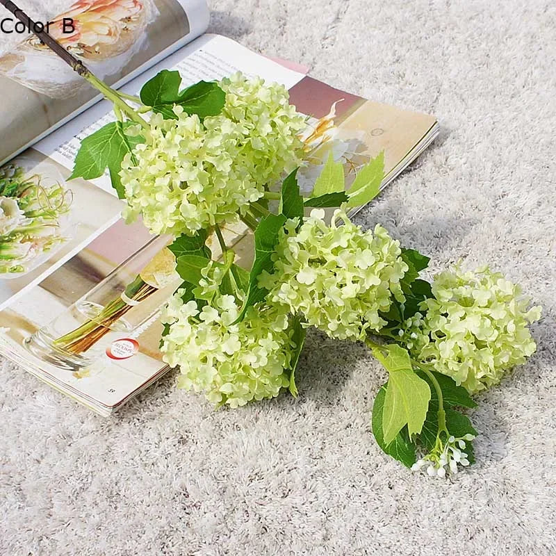 hortensia boule de neige luxe fleurs artificielles pour décoration intérieure - vue 6 sur 6
