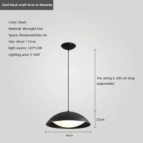 suspension moderne en fer minimaliste pour intérieur