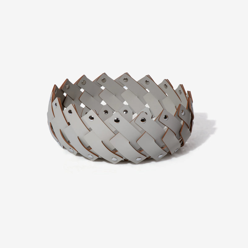 paniers de rangement en cuir tressé faits main de luxe