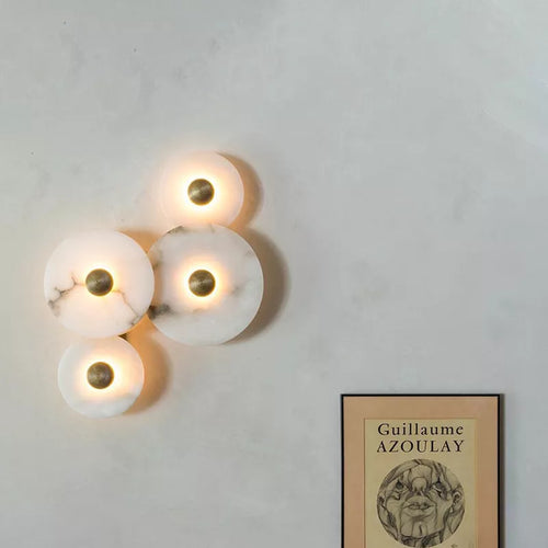 Applique murale LED en marbre naturel