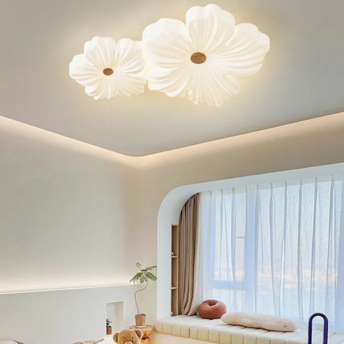 plafonnier moderne à leds en forme de fleur pour décoration intérieure