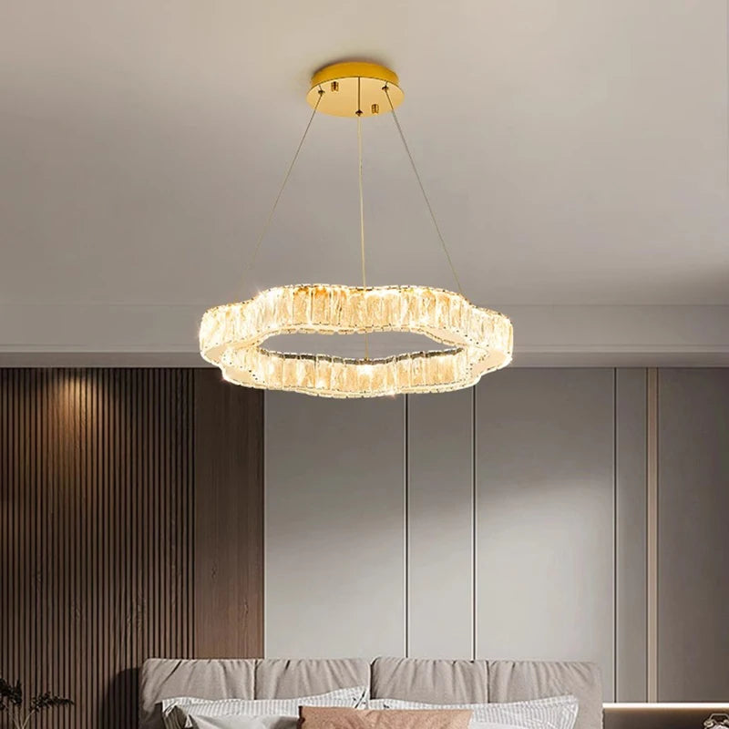 home decorationPendant lights, luxury crystal living room chandelier, bedroom Pendant lamp, ceiling light, indoor lighting - vue 6 sur 13