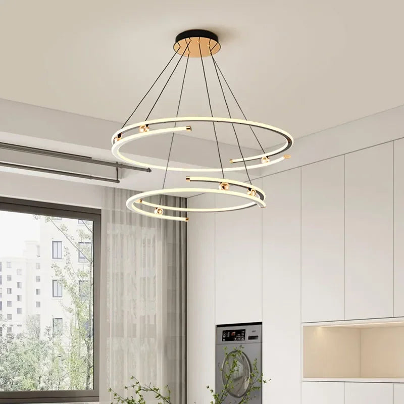 Lustre suspendu moderne Suspension LED pour salon salle à manger chambre cuisine île décoration de la maison luminaire Lustre - vue 5 sur 12
