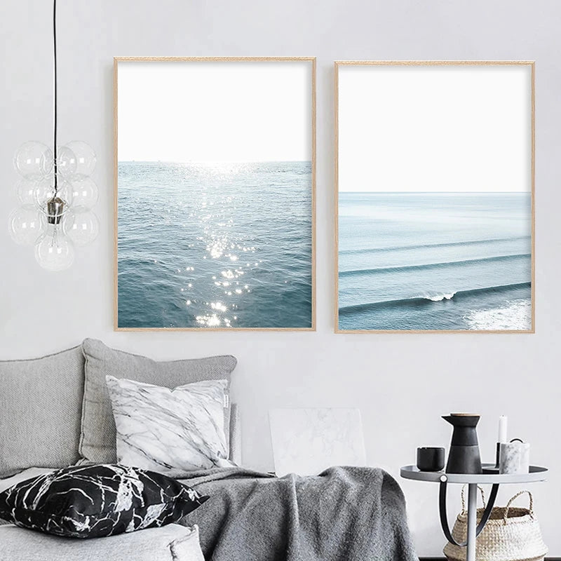 affiche photographique vagues océan paysage marin décoration intérieure