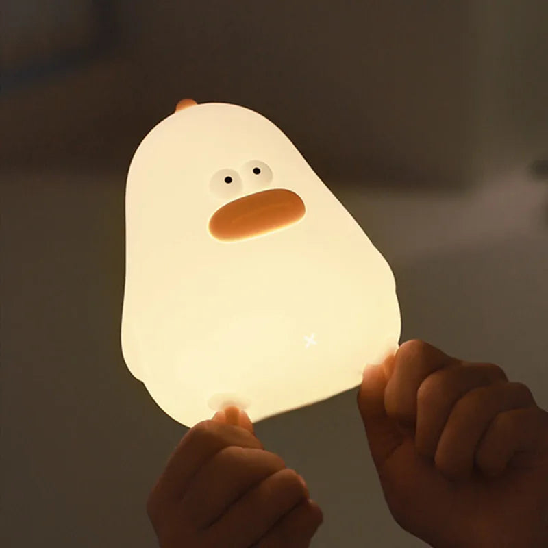 veilleuse silicone poulet tapotement usb pour enfant cadeau