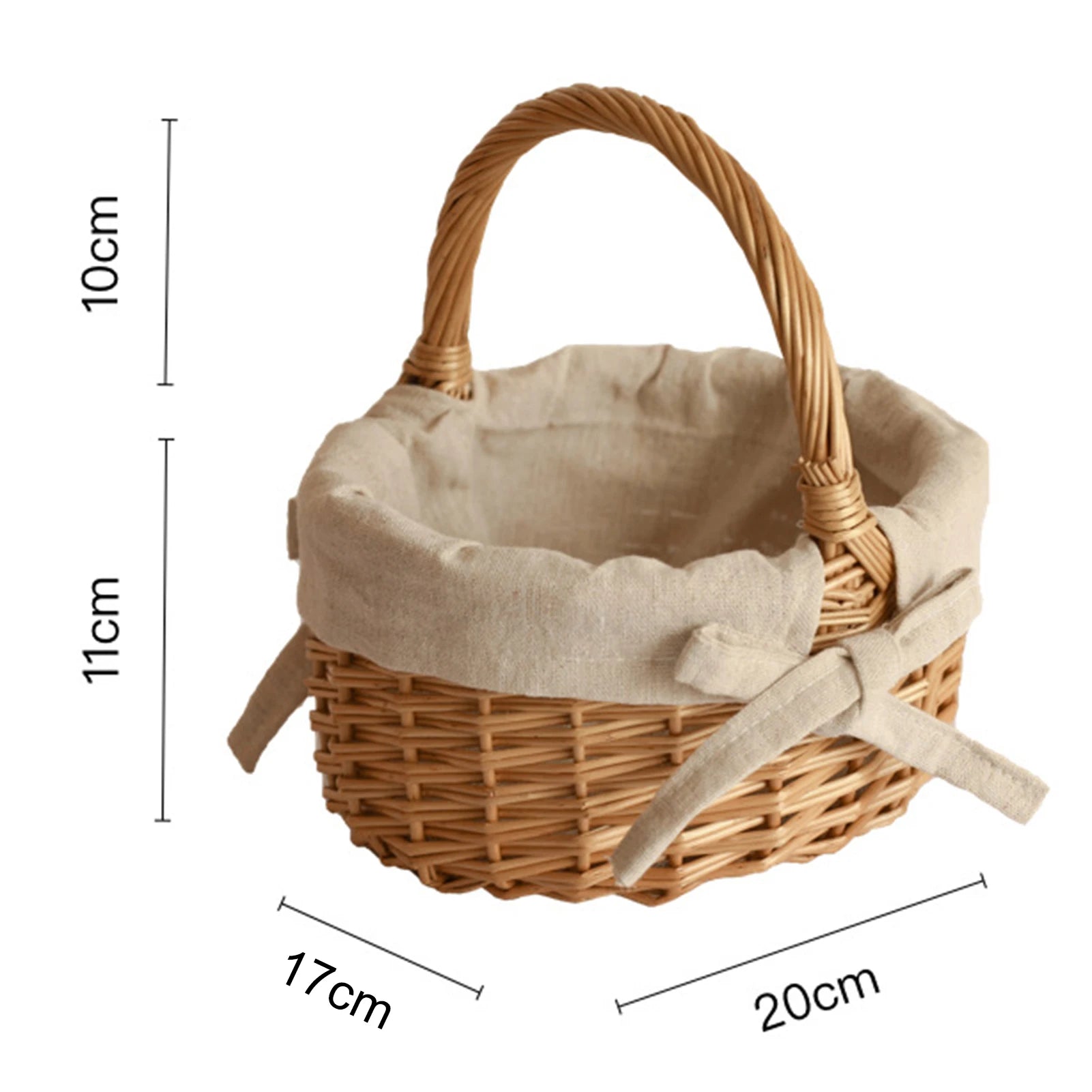 panier à fleurs mariage avec nœud papillon grande capacité polyvalent - vue 16 sur 16