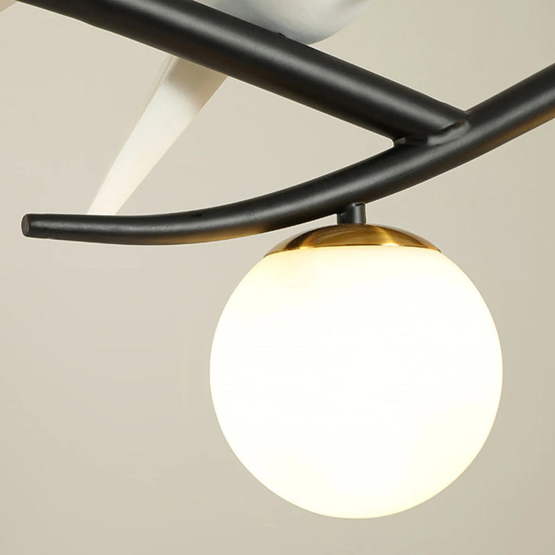 lustre nordique led oiseau suspension éclairage décoratif