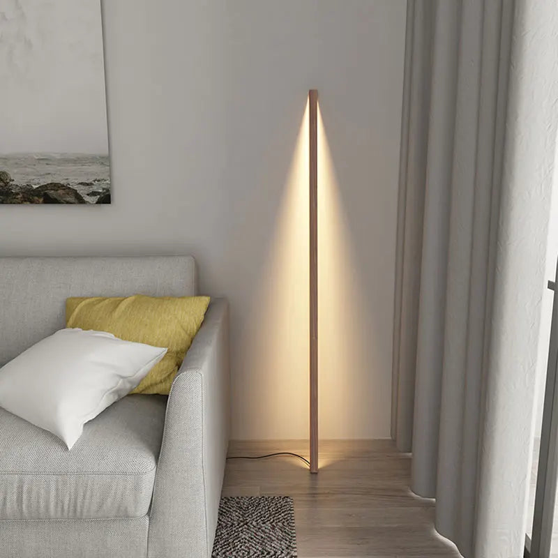 Lampe sur pied bois massif LED nordique minimaliste