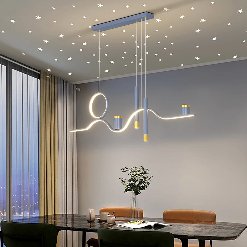 lustre moderne minimaliste led pour salle à manger nordique