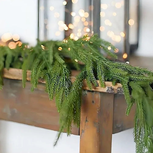 guirlande de pin réaliste pour décoration de noël et bricolage
