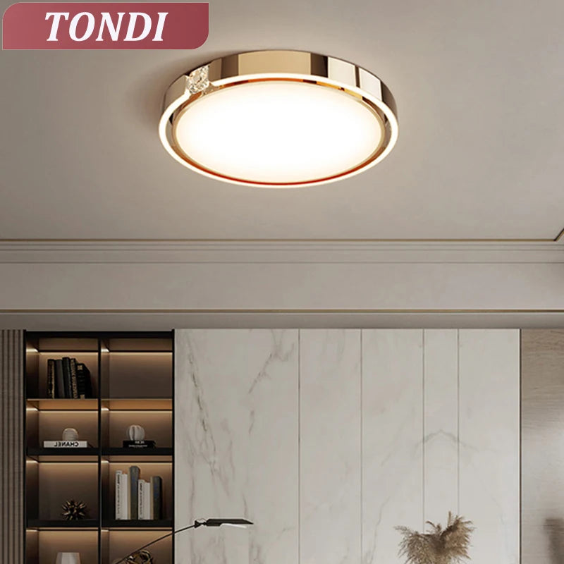 Plafonnier LED en diamant au design nordique haut de gamme - vue 6 sur 11