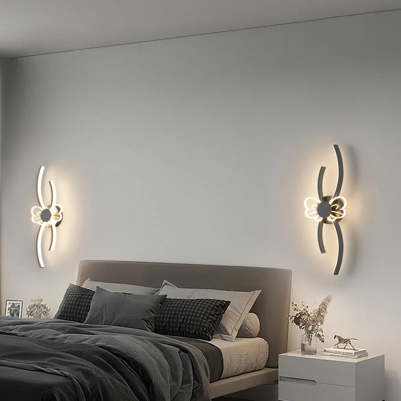 applique murale led spectre complet protection yeux tricolore feuilles créative