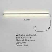 applique murale led moderne avec interrupteur de gradation pour décoration