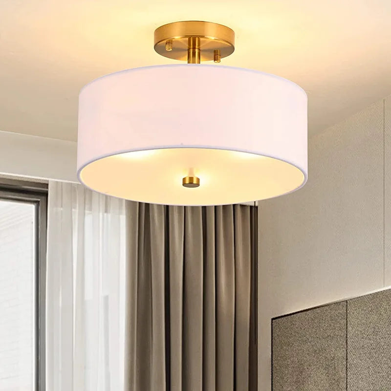 Plafonnier tissu style américain pour intérieur moderne et élégant