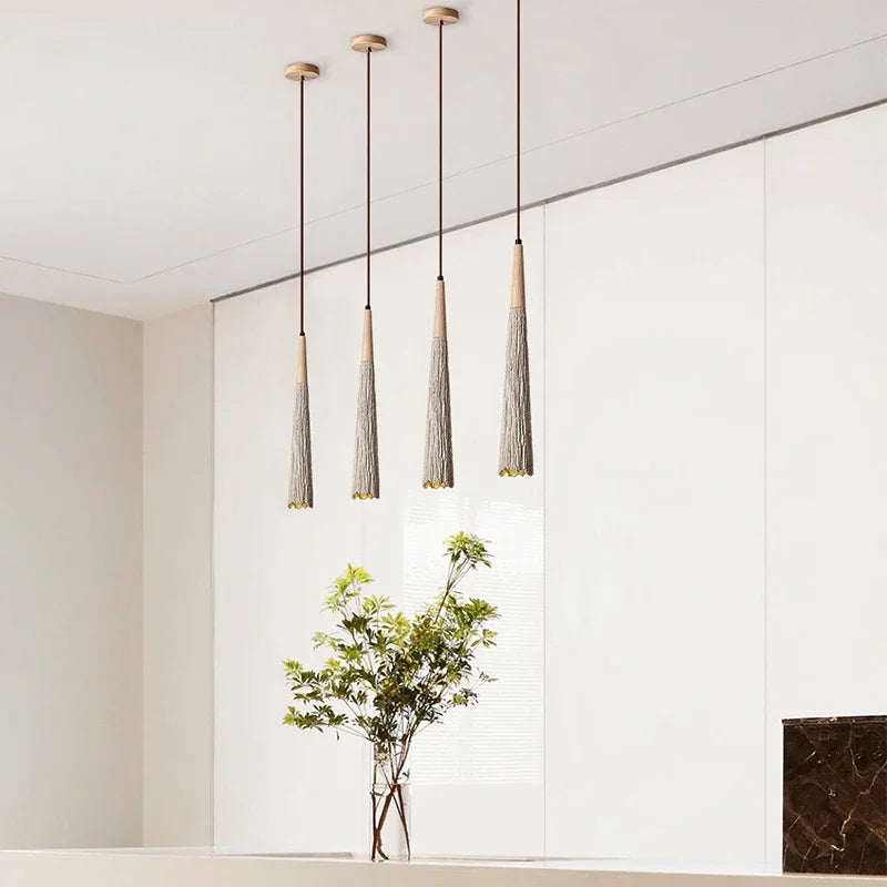 Wabi-sabi Cement Pendant Light Bedroom High Quality Suspension Ceiling Chandelier Living Dining Room Hanging Lamp - vue 6 sur 6