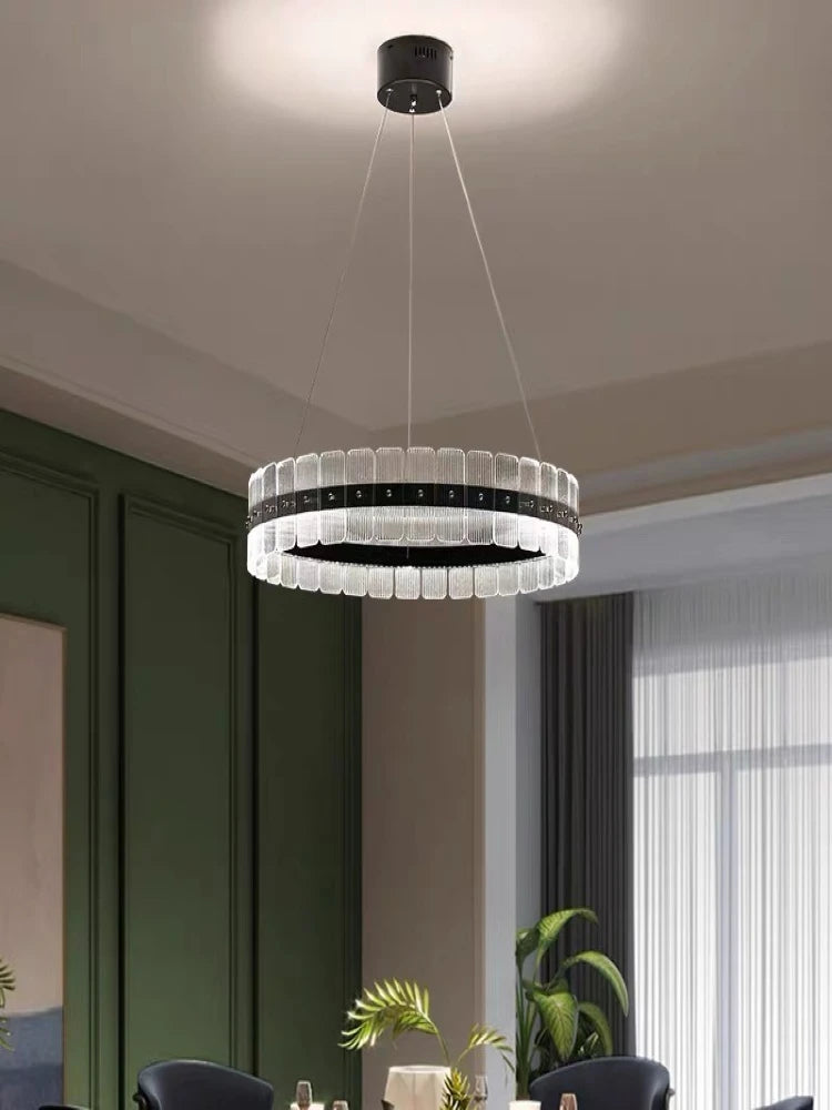 lustre postmoderne minimaliste avec anneau circulaire créatif