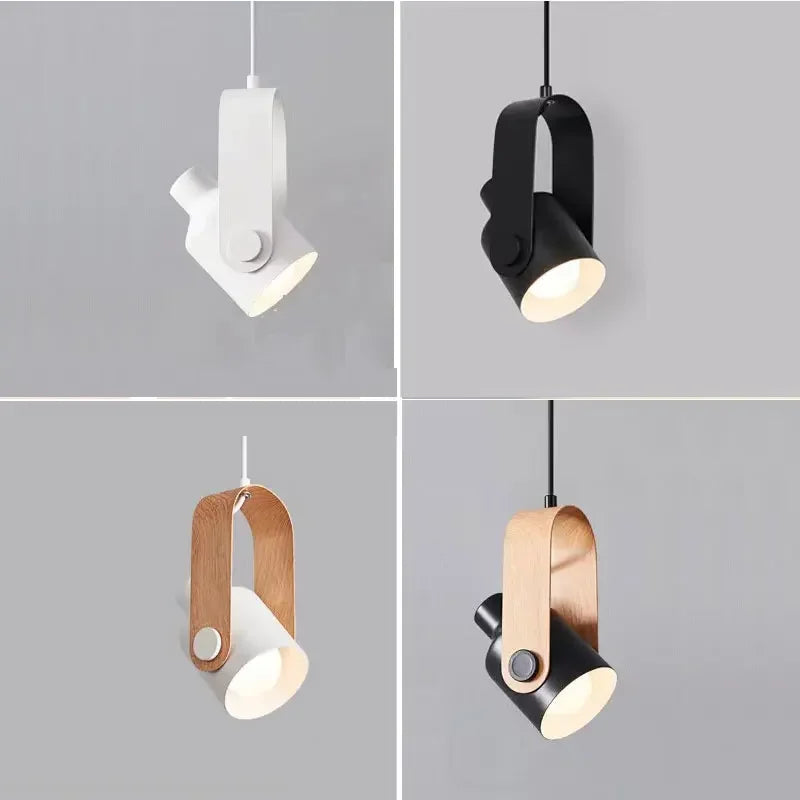Macaron Bois Brut Art Suspension Lumières Plafond Lustre Chambre Décor Nordique Moderne Cuisine Lampes Suspendues LED Luminaires - vue 3 sur 10