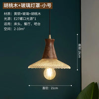 Nordique Ins atmosphère chaude suspension lumières LED E27 cuivre verre suspension lampe décor à la maison Restaurant café entrée balcon couloir