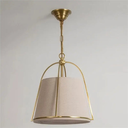 Lustre Américain Simple en tissu et métal style minimaliste