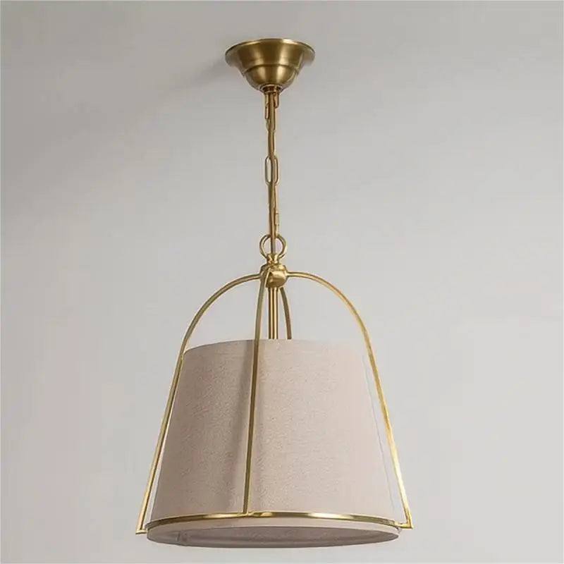 Lustre Américain Simple en tissu et métal style minimaliste - vue 6 sur 6