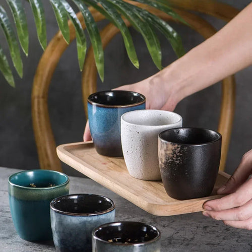 Tasse à thé japonaise en grès style minimaliste