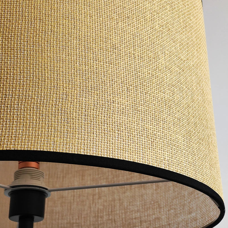 lampadaire en rotin tissé style rural créatif pour intérieur - vue 6 sur 8