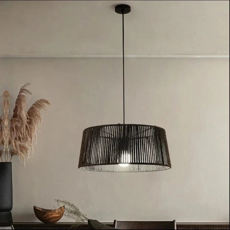 Suspension art déco moderne créative en corde pour intérieur