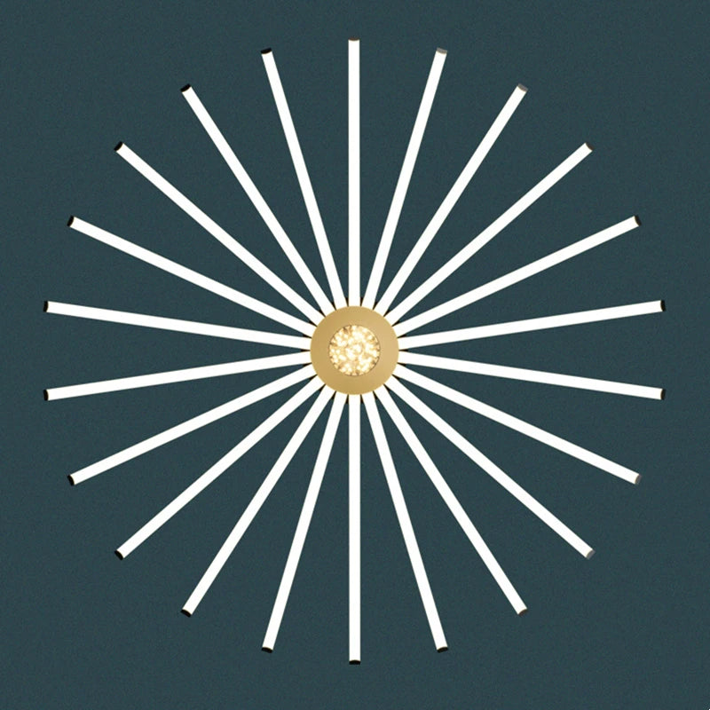 lustre led minimaliste 	 design en aluminium