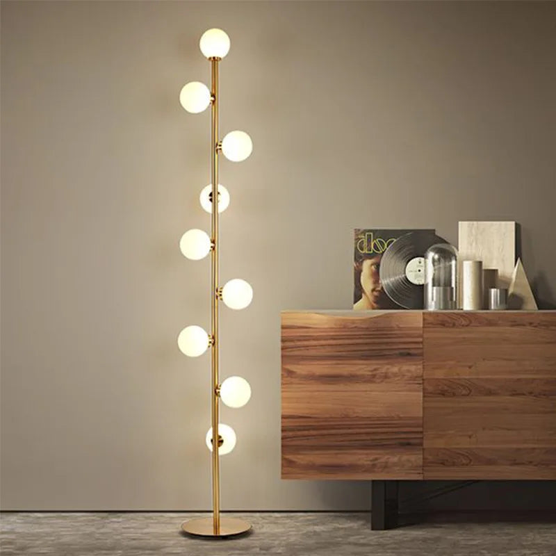 lampadaire boule en verre nordique pour décoration intérieure