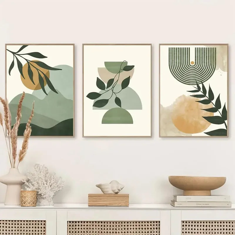 affiches art mural boho géométrique abstrait pour décoration intérieure