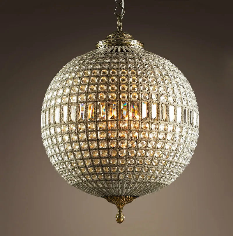 Suspension Lampe K9 Cristal Style Cour Médiévale