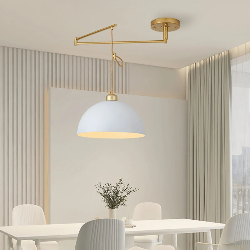 lampe pendante nordique avec conception pliante et culbuteur