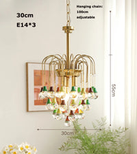 plafonnier tendance angel's tear en cristal lumineux élégant pour intérieur