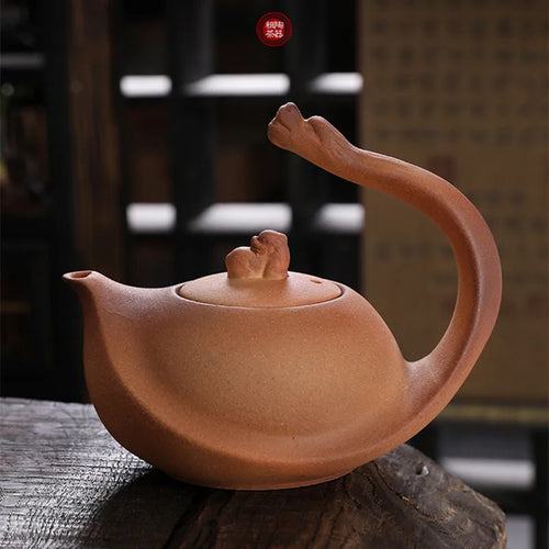 Théière céramique artisanale style kung fu rétro 1l