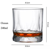 Verres whisky old fashioned relief gravé style élégant
