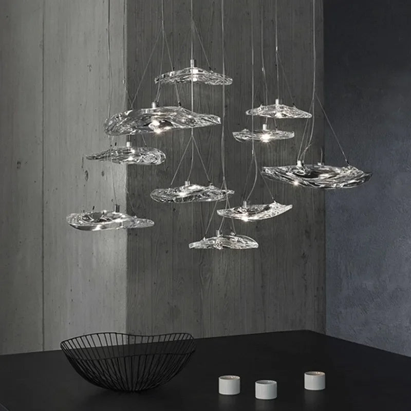 suspension en verre design italien pour intérieur moderne - vue 7 sur 6
