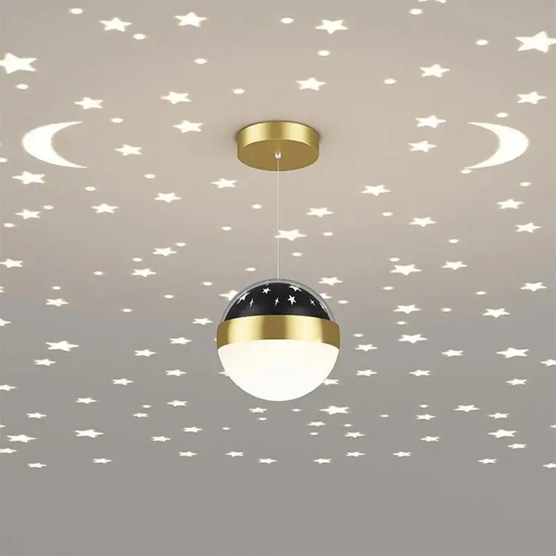 lustre moderne projection ciel étoilé éclairage intérieur décoratif - vue 2 sur 7
