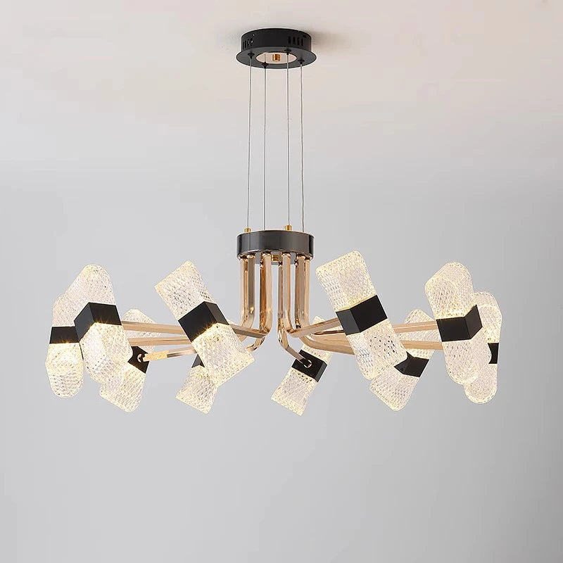 lustre décoratif éclairage intérieur lampes suspendues fantaisie - vue 7 sur 9