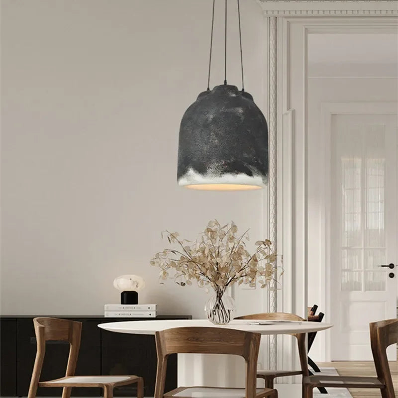 Suspension Designer Salle à manger Wabi Sabi Café Modèle Maison Personnalité LED Décor Lumière Créative Table Bar Cuisine - vue 4 sur 8