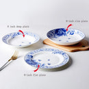 Assiettes porcelaine Jingdezhen motifs floraux style chinois