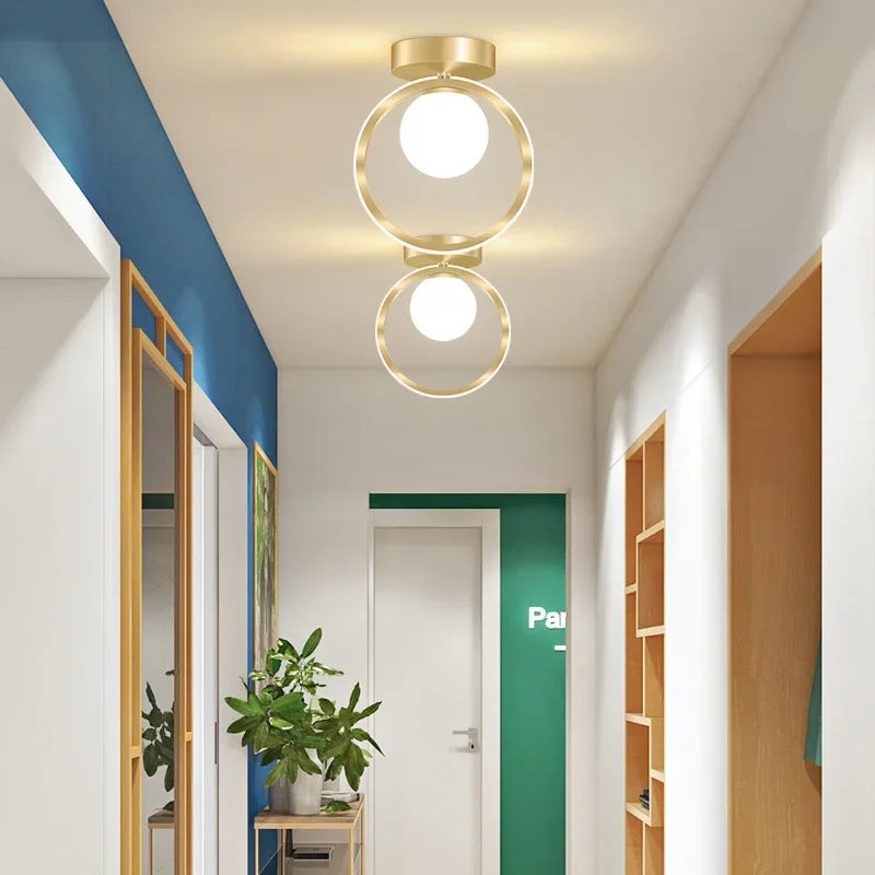 led verre white plafonnier decor chambre salon escalier balcon