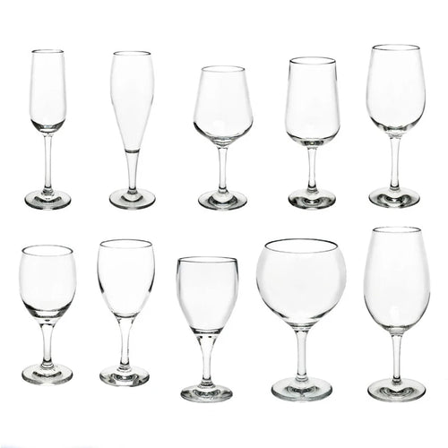 Verres a vin incassables sans pied reutilisables elegants