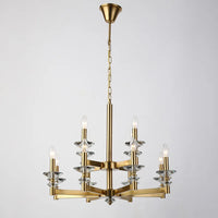 lustre en cristal style industriel européen rétro en fer