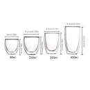 Tasses expresso verre double paroi isolante 80 450ml