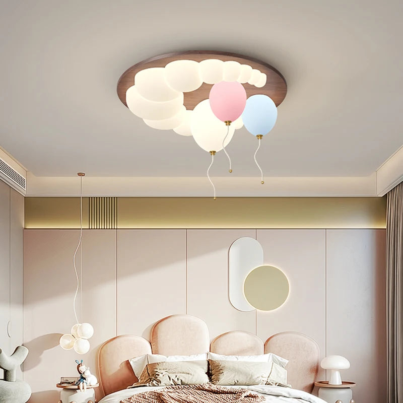 plafonnier ballon style chinois éclairage intérieur carte lune - vue 4 sur 7