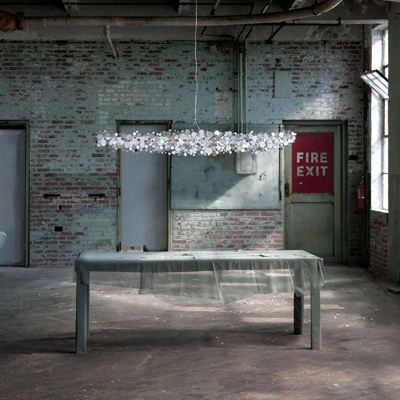 lustre moderne en acier inoxydable chromé pour intérieur - vue 6 sur 10