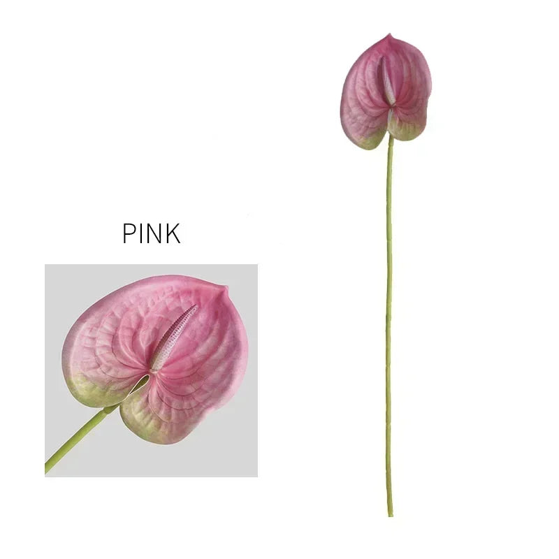feuilles d'anthurium artificielles pour décoration florale et jardin